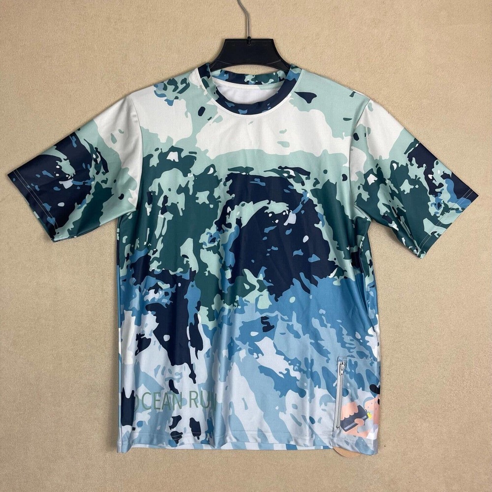 Copenhagen Cartel Ocean Run‎ Unisex S T Shirt Short Sleeve Zip Pocket NWT